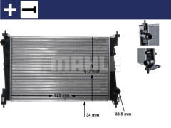 RADYATÖR CORSA D 05 PUNTO 05 BRAVO II 07 1.3 JTD-1.7CDTI MEK AC KLİMASIZ 620x395x27-MAHLE CR1112000S-1300287-55703927