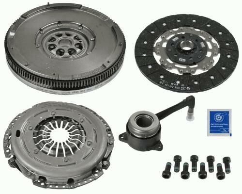 DEBRİYAJ SETİ VOLANLI HİDROLİK MERKEZ BİLYALI TRANSPORTER 2.5TDI AXD-SACHS-070105266G-070105266Q