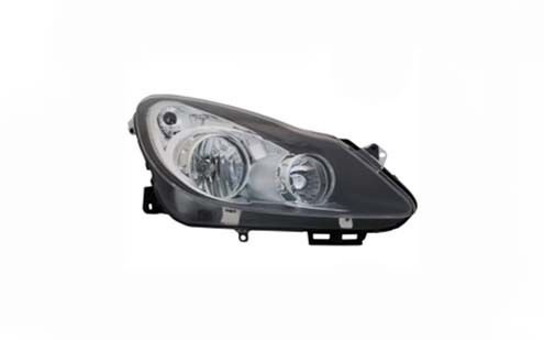 SAĞ FAR SİYAH/KROM OPEL CORSA D 06 14 ELEKTRİKLİ HALOJEN H7 H1 TANIM: EH SPORT OPC 111.YIL ADAPTİF HARİÇ-TYC OPL10CO038-1216200-93189362