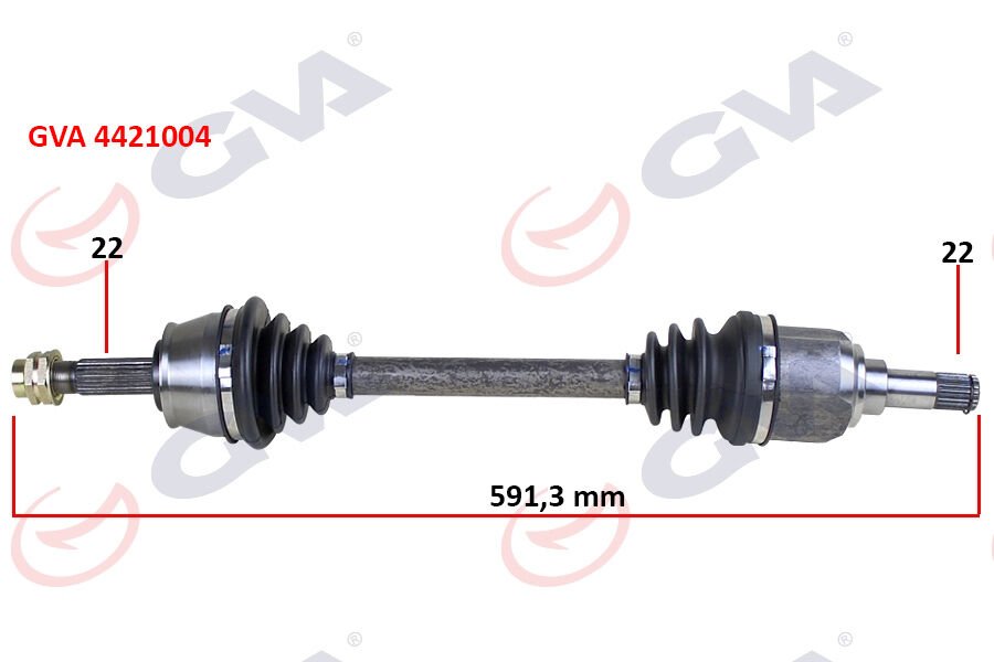 KOMPLE AKS SOL PALIO 1.2-1.4-1.6 16V AKS LALE Lİ 591mm-GVA-46307898