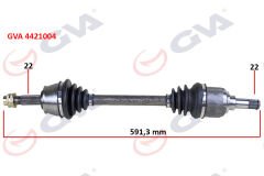 KOMPLE AKS SOL PALIO 1.2-1.4-1.6 16V AKS LALE Lİ 591mm-GVA-46307898