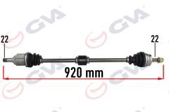 KOMPLE AKS SAĞ OPEL CORSA D 1.0-1.2-1.4 07-14 -CORSA E 15 -ADAM 13 920mm-GVA 4490235-374788-13149829