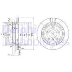 FREN DISKI ARKA HAVALI BMW E39 96 03-DELPHI BG3042-34216767060