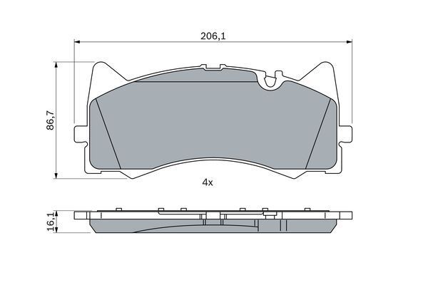 FREN BALATASI ÖN MERCEDES AMG GT C190 R190 W205 S205 A205 C205 W213 S213-BOSCH 0986424886-A0004204700