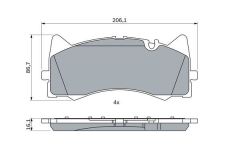 FREN BALATASI ÖN MERCEDES AMG GT C190 R190 W205 S205 A205 C205 W213 S213-BOSCH 0986424886-A0004204700