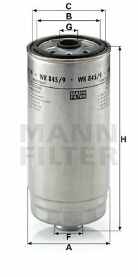 FİLTRE AĞIR VASITA-MANN WK845.9-5001860111