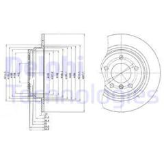 FREN DISKI ARKA BMW E39 96 03-DELPHI BG3044-34216767049