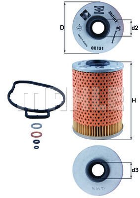 YAG FILTRESI BMW E36 M41-MAHLE-11422245339