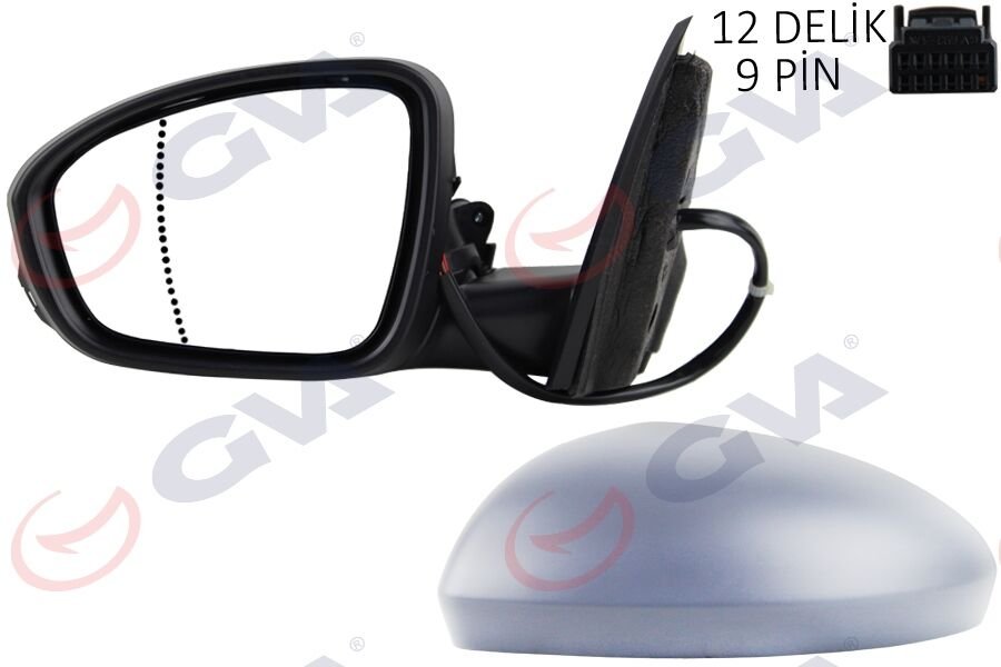 DIŞ DİKİZ AYNASI SOL MEGANE 15 ELEKTRİKLİ ISITMALI KATLANIR SİNYALLİ ASTARLI ASFERİK VM-6142EBFPAL-GVA 1011441-963027851R