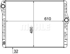 MOTOR SU RADYATORU BMW N52 N53 F10 09 11 F01 09 15-MAHLE CR1585000S-17118669005