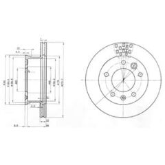 FREN DISKI ON MERCEDES SPRINTER B901 B904 . VW LT 28-35-46-DELPHI BG3236-A9014210312-2D0407617