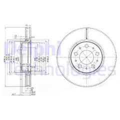 ÖN FREN AYNASI VOLVO S60 00-10 S80 98-06 V70 97-07 XC70 00-07 285x5DL KÜÇÜK TİP 31400739-946133-DELPHI BG3513-272403-31262706