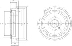 ARKA KAMPANA ASTRA G 98 09 COMBO C 01 11 ASTRA F SW 91 98 230x265x57x69x4DL 93189219-DELPHI BF367-568063-90495034-93189219-568267