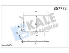 KLIMA RADYATORU KONDENSER FORD B-MAX 1.25-1.4 1.5 TDCI 12 -FIESTA VI 12 1.25-1.4 1.5 TDCI-KALE-AV1119710FA-1755481-1767167-1818909