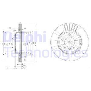 FREN DISKI ON BMW E46 99 04-DELPHI BG3527C-34116864058