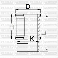 MOTOR GÖMLEĞİ PARTNER-P106-P306-P307 1.4-P P206 1.6-TU3 75.00 ÇAP STD-YENMAK-7700585457