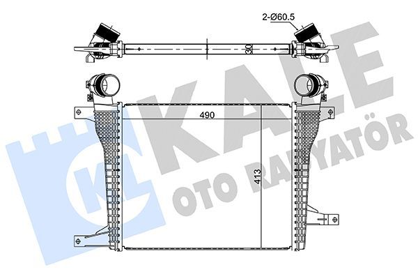 TURBO RADYATÖRÜ OPEL ANTARA A 2.0-2.2 CDTI 10 - CHEVROLET CAPTIVA 2.0D-2.2D 4WD 11 BRAZING 49 0X413X30-KALE 360645-20874705-42348293-4802129