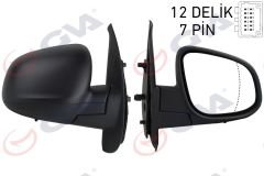 DIŞ DİKİZ AYNASI SAĞ KANGOO-CITAN 13 ELEKTRİKLİ ISITMALI SENSÖRLÜ DESENLİ ASFERİK 7 FİŞ VM-6132EHASR-GVA 1016322