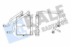 KALORİFER RADYATÖRÜ NISSAN X-TRAIL I 2.0 2.2DCI 2.0-2.2DCI 4X4 01 13 BORULU-KELEPÇELİ BRAZING AL-AL 200X163.5X32-KALE 360730-271408H910