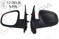 DIŞ DİKİZ AYNASI SOL KANGOO-CITAN 13 ELEKTRİKLİ ISITMALI DESENLİ ASFERİK 5 FİŞ VM-6132EHAL-GVA 1016323-963027201R-963733548R
