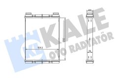 KALORİFER RADYATÖRÜ NISSAN JUKE PULSAR 1.6 1.6DIG-T 1.6LPG 1.5DCI 12 19 BORULU-KELEPÇELİ BRAZING AL -AL 202X159.5X26-KALE 360855-271401KA0A-271401KA0B