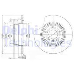 FREN DISKI ARKA BMW X5 E53 00 06-DELPHI BG3629-34216859678-34216794299