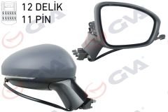DIŞ DİKİZ AYNASI SAĞ ELEKTRİKLİ ISITMALI SİNYALLİ KATLANIR SENSÖRLÜ ASTARLI KONVEKS CLIO V 19- 12H11P-GVA-963017280R-963742692R-963651460R
