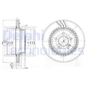 FREN DISKI ARKA MERCEDES W211 W212 S212 C218 C219 X204-DELPHI BG3758-A0004230912