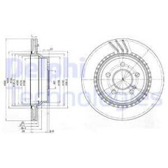 FREN DISKI ARKA MERCEDES W211 W212 S212 C218 C219 X204-DELPHI BG3758-A0004230912