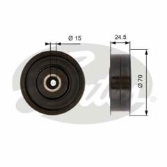 KAYIS GERGI RULMANI MERCEDES W203 W204 C219 W211 W164 W221-GATES T36372-A2722021419