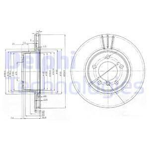 FREN DISKI ON BMW E60 04 10-DELPHI BG3870-34116864059