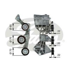 KANALLI KAYIS SETI MERCEDES W169 W245 KUTUKLU-GATES T39064-A6402002770-5PK1745