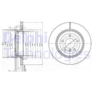 FREN DISKI ARKA BMW E60-DELPHI BG3872-34216864061