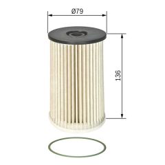 1457070008 YAKIT FİLTRESİ CADDY III-PASSAT-TOURAN-LEON-OCTAVIA-TOLEDO III 1.6TDI-1.9TDI-2.0TDI-BOSCH 0986TF0173-3C0127177-3C0127434