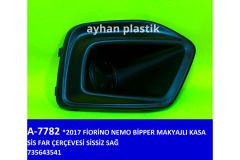 SİS FAR ÇERÇEVESİ SİSSİZ SAĞ FIAT FIORINO-NEMO-BİPPER 17 MAKYAJLI KASA-AYHAN-735643541