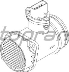 755 HAVA KÜTLE ÖLÇER DEBİMETRE CADDY 99-02 -PASSAT 96-05 -POLO CLASSIC 96-01 1.9 TDI-TOPRAN 108719001-0281002216-028906461