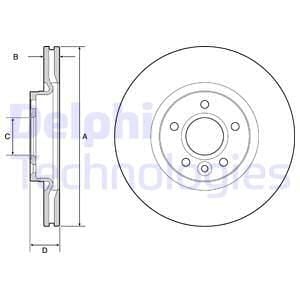 ON FREN DISK AYNASI FOCUS II-III 04 17 C MAX 03 07 KUGA I-II 08 CONNECT 14 VOLVO C30 C70 II S40 II V50 04 12 OLCU 300 25-DELPHI BG3895C-DV611125CA-DV611125EA-31362412