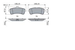 FREN BALATASI ARKA MERCEDES W205 S205 C205 A205 W222 C217 A217 C190 X290 R190-BOSCH 0986494764-A0084201120