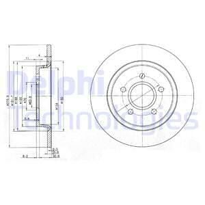 ARKA FREN DISKI AYNA FOCUS II04 11 C-MAX 07 09 VOLVO V50 04 12 C30 06 12 C70 II 05 13 S40 II 04 12 17 JANT - 16 JANT DÜZ 280mm 5 BİJON-DELPHI BG3897C-ME7M5J2A315BA-7M512A315BB-30769113