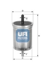 YAKIT FİLTRESİ MGN I 1.4.1.6.İ.1.6.E-TWNG-SANTAFE WK6012 WK6013-UFI 3156200-7700820375