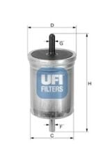 YAKIT FİLTRESİ MGN I 1.4.1.6.İ.1.6.E-TWNG-SANTAFE WK6012 WK6013-UFI 3156200-7700820375