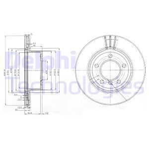 FREN DISKI ON BMW E81 E82 E87 E88 E90-DELPHI BG3900C-34116854997