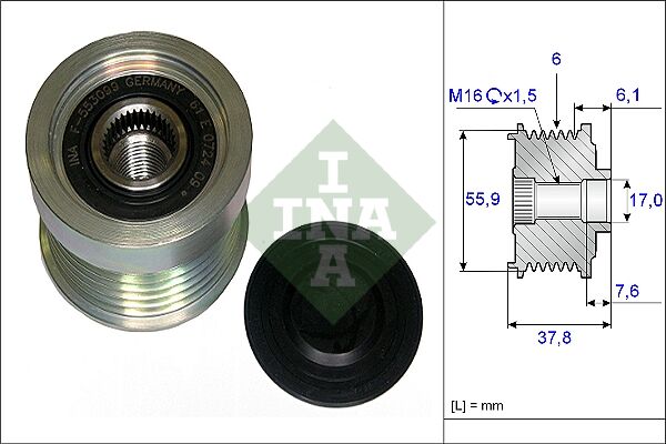 ALTERNATÖR RULMANI VOLVO C70 98-05 S40 2.4 04 S60 01 S80 98-06 S70 V70 XC70 XC90 535001910-INA 535007210-30737517-8676497-9459747