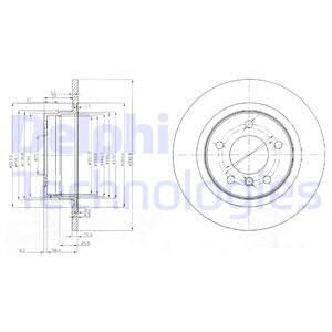 FREN DISKI ARKA BMW E81 E87 E90-DELPHI BG3960-34216855002