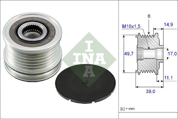 ALTERNATOR KASNAGI MERCEDES W203 W210 W220 W639 B901 B906-INA 535005010-A6111550715