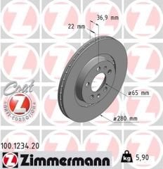 ÖN FREN AYNASI GOLF IV 97-06 BORA 98-05 OCTAVIA 99 TOLEDO II-LEON 99-06 A3 99 280x22x5DLxHAVALI 986478852-DF2804-DF2804BP-ZIMMERMANN 100.1234.20-1J0615301M-1J0615301E-1J0615301P