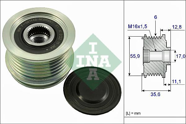 ALTERNATÖR GERGİ RULMANI ALTERNATÖR KASNAĞI PASSAT-A4-A6 1.8-2.0 TFSI BZB-INA 535004110-06B903119B-06B903119D