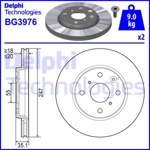 ÖN FREN AYNASI P107 1.0-1.4HDI 06/05 C1 1.0 1.4HDİ 05 TOYOTA AYGO 1.0 1.4HDİ 05 247x20x4DLxHAVALI-DELPHI BG3976-1613819880-4246.J0-435120H010