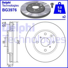 ÖN FREN AYNASI P107 1.0-1.4HDI 06/05 C1 1.0 1.4HDİ 05 TOYOTA AYGO 1.0 1.4HDİ 05 247x20x4DLxHAVALI-DELPHI BG3976-1613819880-4246.J0-435120H010