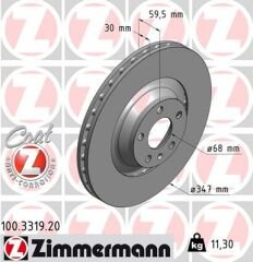 ÖN FREN AYNASI HAVALI A6-A6 AVANT 4F5-A6 ALLROAD 4FH 2.0 TFSI/2.4/2.4 QUATTRO/2.8 FSI/2.8 FSI QU 986479260-DF4695S-ZIMMERMANN 100.3319.20-4F0615301G